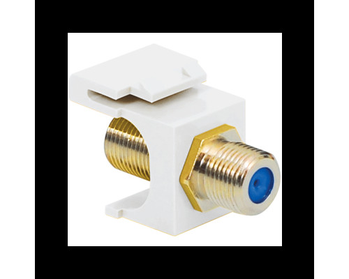 ICC IC107B9GWH Gold Plated F/F F-Type Coupler, 3 GHz, White