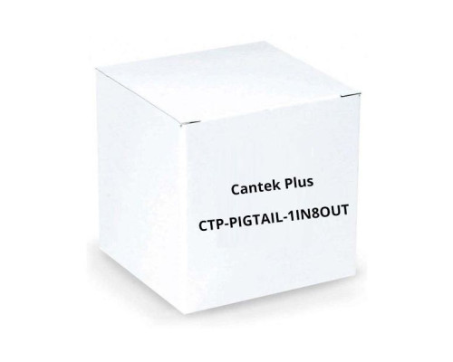 Cantek Plus CTP-PIGTAIL-1IN8OUT DC Male Pigtail with 1 in / 8 out