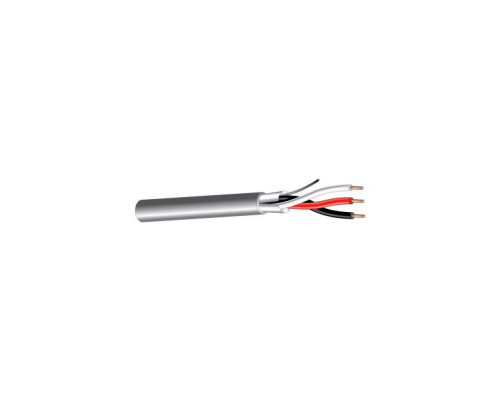 West Penn 25303BGY0500 18 AWG Shielded CMP Cable 500 ft Gray