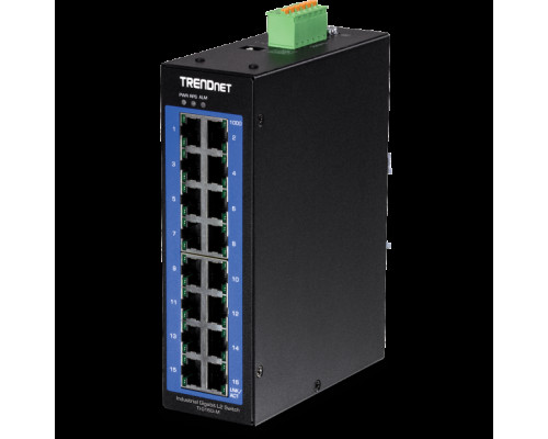 TRENDnet TI-G160i-M 16 Port Industrial Gigabit L2 Managed DIN-Rail Switch