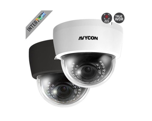 Avycon AVC-DA92AVLT 1080p HD-TVI, EX-SDI/HD-SDI, CVI, 960H Indoor Dome Camera, 2.8-12mm Lens, White