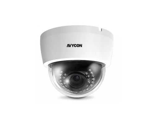 Avycon AVC-DTA52VLT 5 Megapixel HD-TVI / CVI / AHD / Analog Indoor IR Dome Camera, 2.8-12mm Lens, White