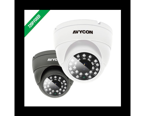 Avycon AVC-ET71FT IR Eyeball Dome 720P HD-TVI 3.6mm Fixed Lens 12vDC Gray