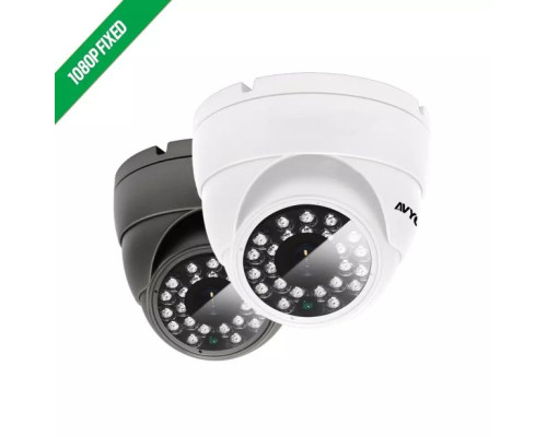 Avycon AVC-ET91FT-W 1080p HD-TVI IR Eyeball Dome Camera, 3.6mm Lens, White