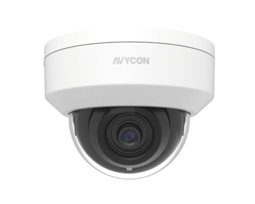 Avycon AVC-TD81F28 8 Megapixel 4-in-1 HD-TVI/CVI/AHD/Analog Indoor IR Dome Camera, 2.8mm Lens, White