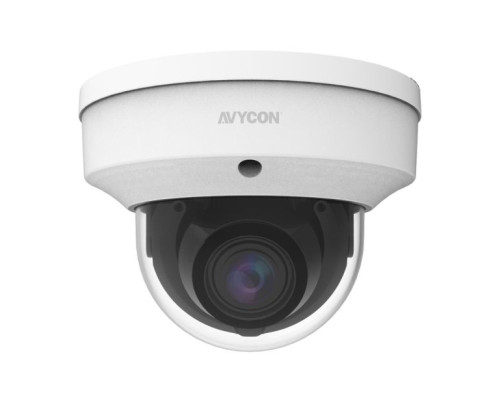 Avycon AVC-TV22M 2 Megapixel 4-in-1 HD-TVI/CVI/AHD/Analog Outdoor IR Vandal Dome Camera, 2.7-13.5mm Lens, White