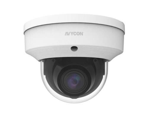 Avycon AVC-TV51M 5 Megapixel 4-in-1 HD-TVI/CVI/AHD/Analog Outdoor IR Vandal Dome Camera, 2.7-13.5mm Lens, White