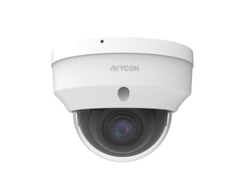 Avycon AVC-TV81F28 8 Megapixel 4-in-1 HD-TVI/CVI/AHD/Analog Outdoor IR Vandal Dome Camera, 2.8mm Lens, White