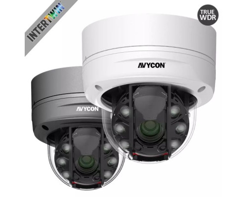 Avycon AVC-VA92SVLT 1080p HD-TVI, EX-SDI/HD-SDI, CVI, 960H Vandal Dome Camera, 2.8-12mm Lens, White