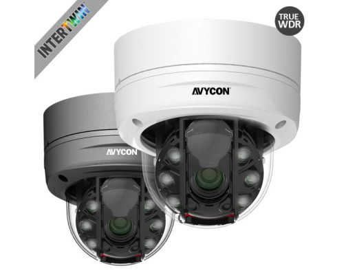 Avycon AVC-VA92SVLT50 1080p HD-TVI, EX-SDI/HD-SDI, CVI, 960H Vandal Dome Camera, 2.8-12mm Lens, White