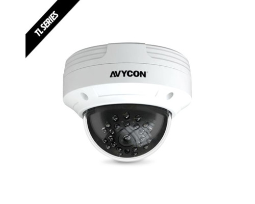 Avycon AVC-VTL91FT 1080p HD-TVI / HD-CVI / HD-AHD / Analog IR Weatherproof Vandal Dome Camera, 3.6mm Lens, White