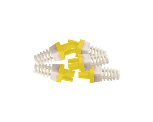 Platinum Tools 105010 Strain Relief (Yellow) for Cat6+ Connector 500 Pack