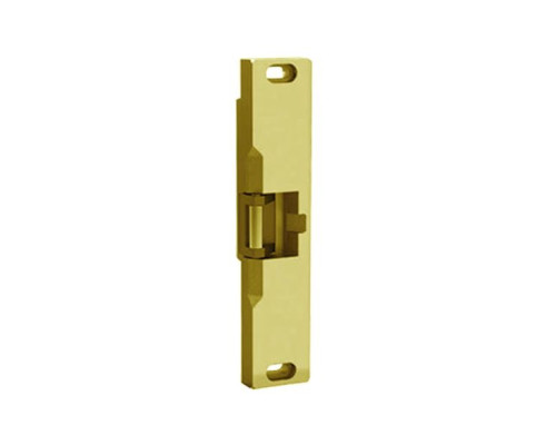 Folger Adam 310-4S-24D-606-LCBMA Fail Secure Fire Rated Electric Strike with Latchbolt & Locking Cam Monitor with Auxiliary Switch in Satin Brass