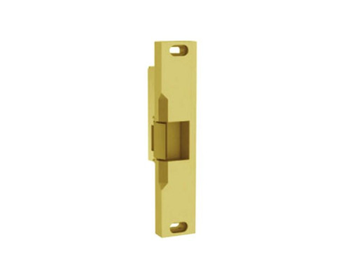 Folger Adam 310-4-24D-606-LCBMA Fail Secure Fire Rated Electric Strike with Latchbolt and Locking Cam Monitor with Auxiliary Switch in Satin Brass