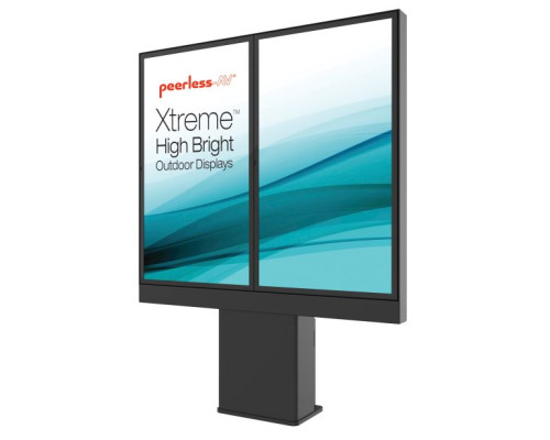 Peerless-AV KOF555-2XHB Outdoor Digital Menu Board, Supports (2) 55'' Xtreme High Bright Outdoor Displays