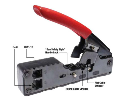 Platinum Tools 12507C Tele-Titan Modular Plug Crimp Tool