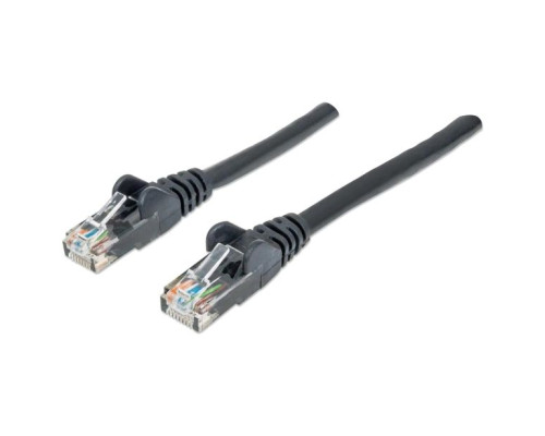 Intellinet 738309 Network Cable, Cat6, UTP 100% Copper, RJ45 Male / RJ45 Male, 0.6 m (2 ft.), Black