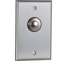 Camden Door Controls CM-9180-7012 Vandal Resisistant Aluminum Narrow F/P, DPDT Momentary, Red LED 12V