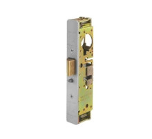 Adams Rite 4911W-35-628 Heavy Duty Deadlatch with Radius Faceplate with weatherseal in Clear