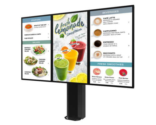 Peerless-AV KOF555-3 Universal 55' Triple-Display Outdoor Digital Menu Board