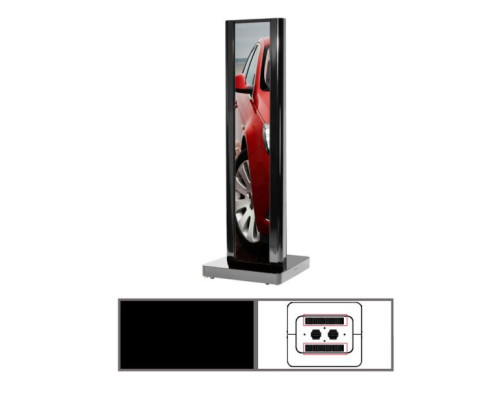 Peerless-AV KIP586-2LG Two-Sided Ultra Stretch Portrait Kiosk