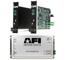 American Fibertek MT-0500SL-CC 20mA Digital Current Loop Dat  Module Tx - SM ST Connectors