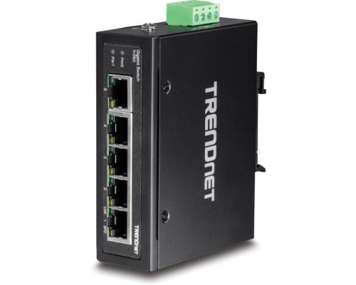 TRENDnet TI-G50 5-Port Hardened Industrial Gigabit DIN-Rail Switch