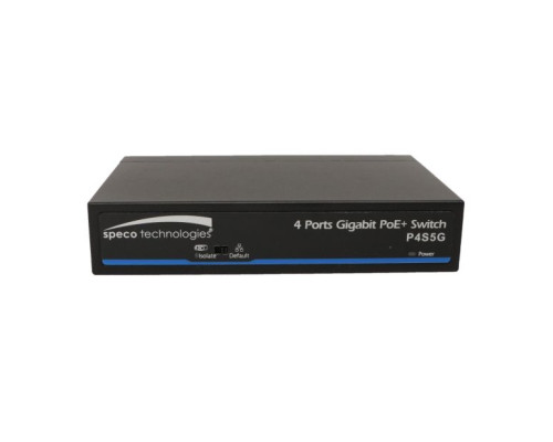 Speco P4S5V Gigabit Network Switch 5-Port Gigabit Network Switch (4 ports PoE, 1 port uplink)