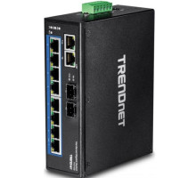 TRENDnet TI-G102 10-Port Hardened Industrial Gigabit DIN-Rail Switch