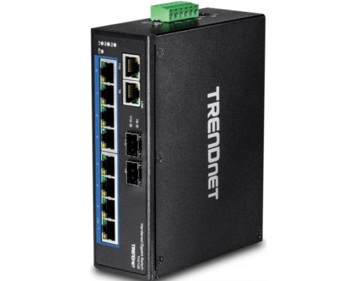 TRENDnet TI-G102 10-Port Hardened Industrial Gigabit DIN-Rail Switch