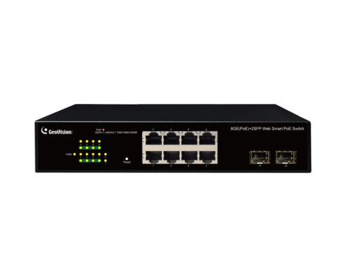 Geovision 84-APOE81C-001U GV-APOE081C 8-Port Gigabit 802.3at Easy Web Smart PoE Switch