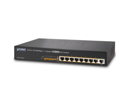 ACTi PPSW-0100 8-Port 802.3at PoE Switch (PoE Budget 120W)