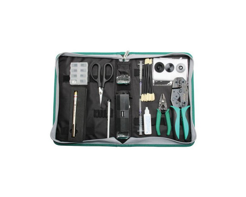 Eclipse Tools PK-6942 Fiber Optic Tool Kit with 2.5mm Visual Fault Locator, Carbide Scribe, Foam Swabs, Polishing Disk, Kevlar Cutters, Deluxe Tool