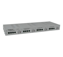 Hanwha Vision TEC-F16 16 Channel Ethernet over Coax Extender With Pass-Through PoE