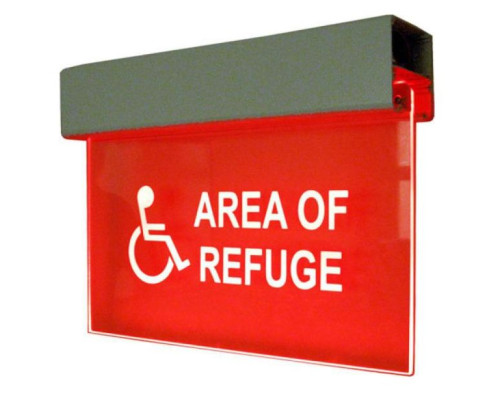 Alpha RSN7050D 120V LED Refuge Sign-Red-Double