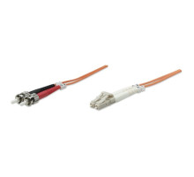 Intellinet 470445 Fiber Optic Patch Cable, Duplex, Multimode, 33 Feet, Orange