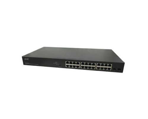 Pelco SM24TAT2SA-NA 26-Port Gigabit Managed Switch (24) PoE+ budget 370W; (2) SFP - NA