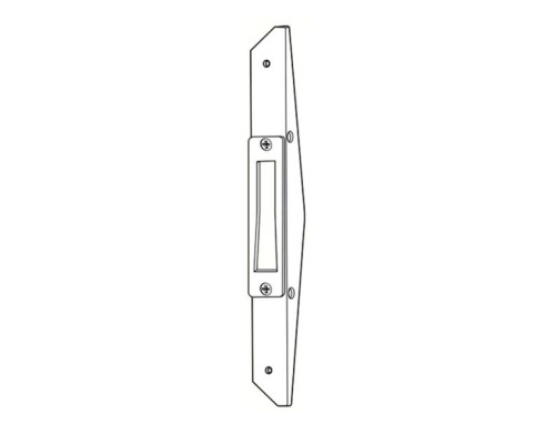 Adams Rite MS4002-111-628 Deadlock Armored Strike in Clear Anodized