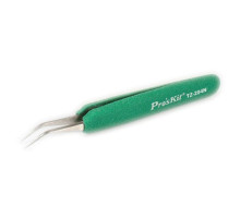 Eclipse Tools TZ-204N Tweezer, ESD-Safe, Soft-Grip, Fine Tip Curved