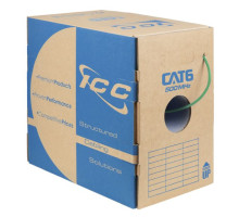 ICC ICCABT6VGN 500Mhz CAT6 Bulk Cable with 23 AWG UTP Solid Wires, CMP Jacket in a Pull Box, 1000 Feet, Green