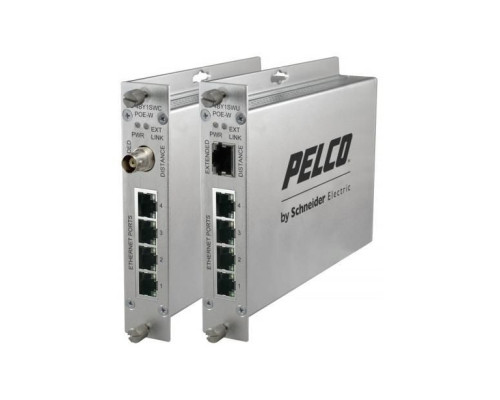 Pelco EC-4BY1SWUPOE-W EthernetConnect 4-Port Self Managed POE Switch Ch