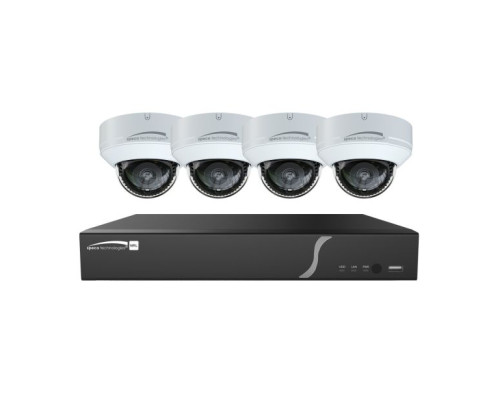 Speco ZIPL84D2 8 Channel NVR with 2TB and 4 4MP Outdoor IR Dome Cameras, PoE