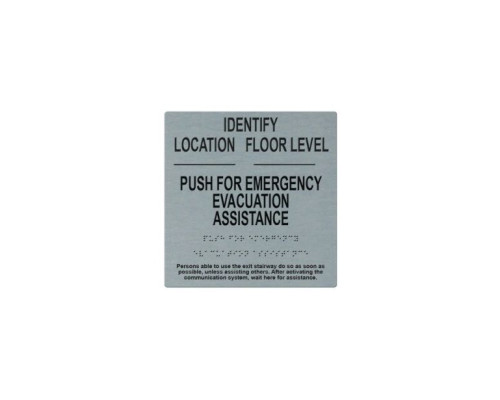 Alpha RSN7049DSS Instruction and Location Wall Sign