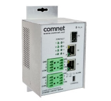 Comnet CNFE3FX1TX2C4DX-M Industrially Hardened 10/100 Mbps, 3 Port Intelligent Ethernet Switch with Integrated Contact Closure Server