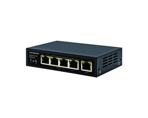 Seco-Larm NR-P401E-TQ Gigabit PoE Extender, 1-Input to 4-Outputs