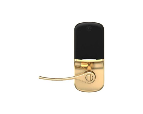 Yale YRL226-NR-605 Electronic Touchscreen Lever Lock, Standalone, Polished Brass