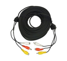 MG Electronics EXT-50B Power/Video 18 AWG Extension Cable 50', Black