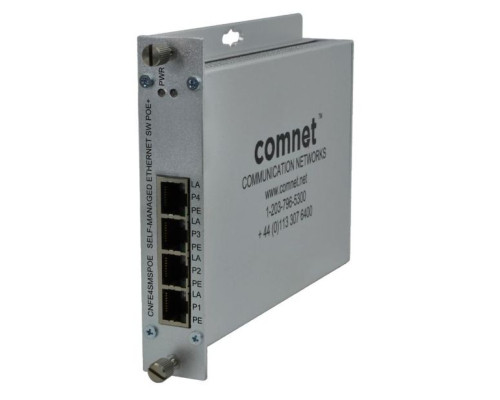 Comnet CNFE4SMSPOE 4-Port Ethernet Self-managed Switch (PoE+)