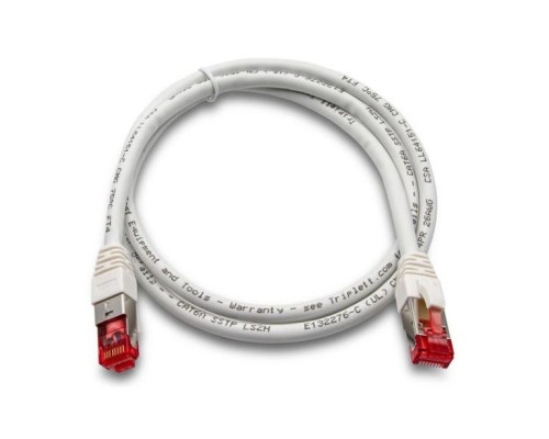 Triplett CAT6A-3WH CAT 6A 10GBPS Professional Grade, SSTP 26AWG Patch Cable 3' White