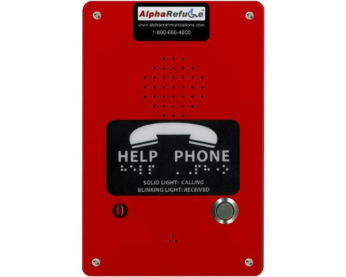 Alpha RCB2400R PBX Refuge Call Box-Surface-Red